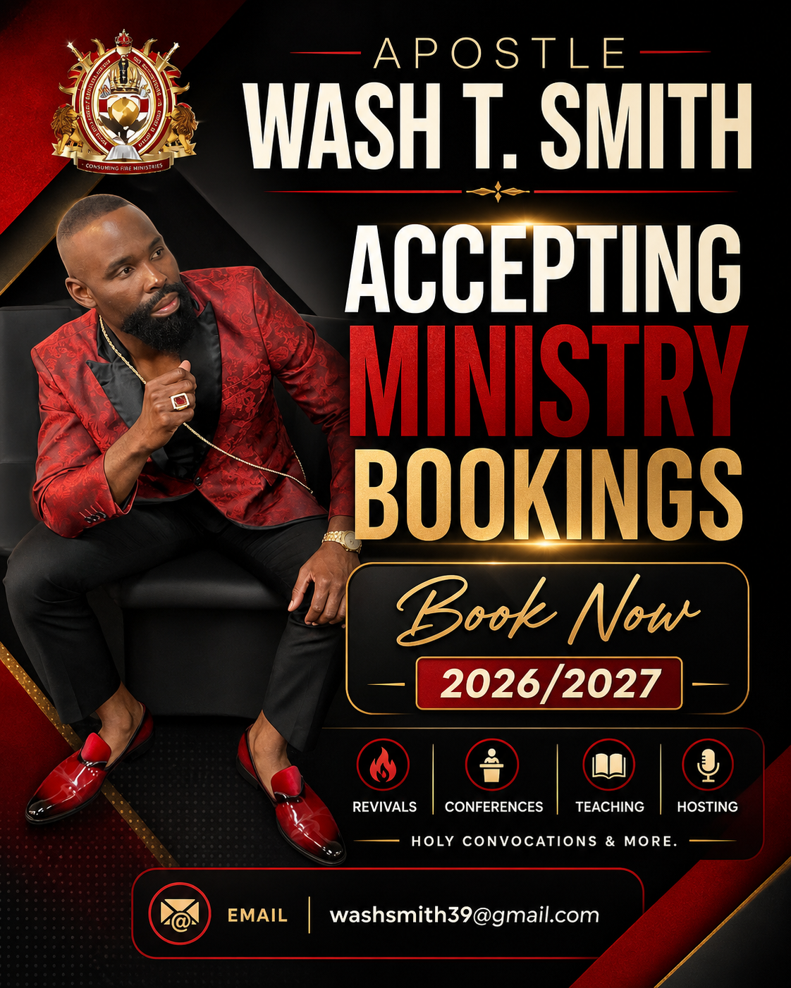 Ministry Bookings Flyer